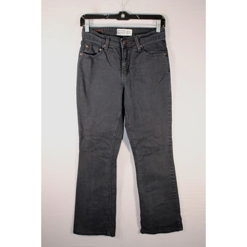 Signature Levi Strauss Jeans Womens 4 Short Black Bootcut Mid Rise Stretch Denim